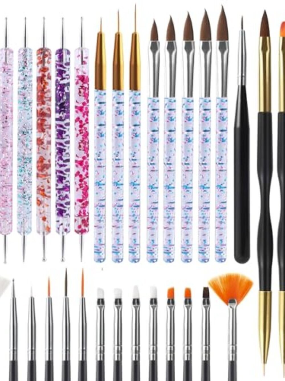 31pcs Nail Art Brushes, Nail Art Tool Set